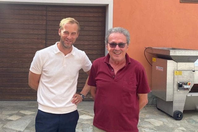 Barbaresco-pionjären Ugo Lequio och Johan Lagergren från Fine Wine Service.