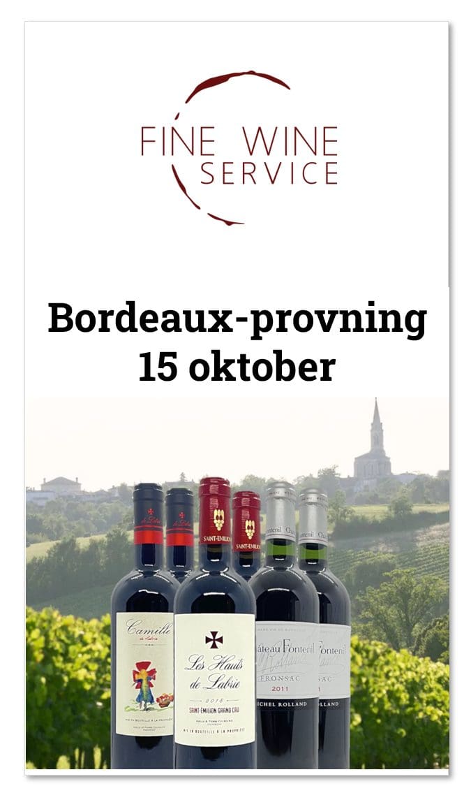Bordeaux-provning 15 oktober