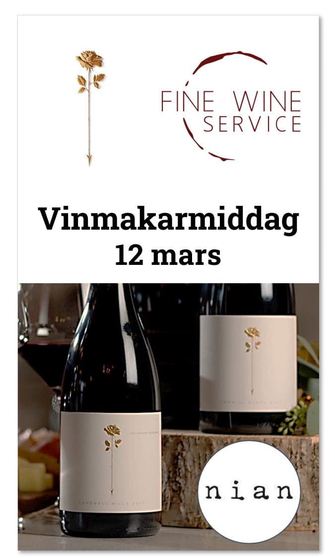 Vinmakarmiddag på Studio Nian 12 mars